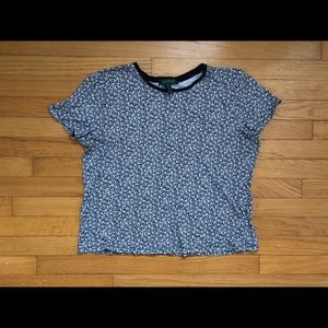 Ralph Lauren Black and White Floral Tshirt